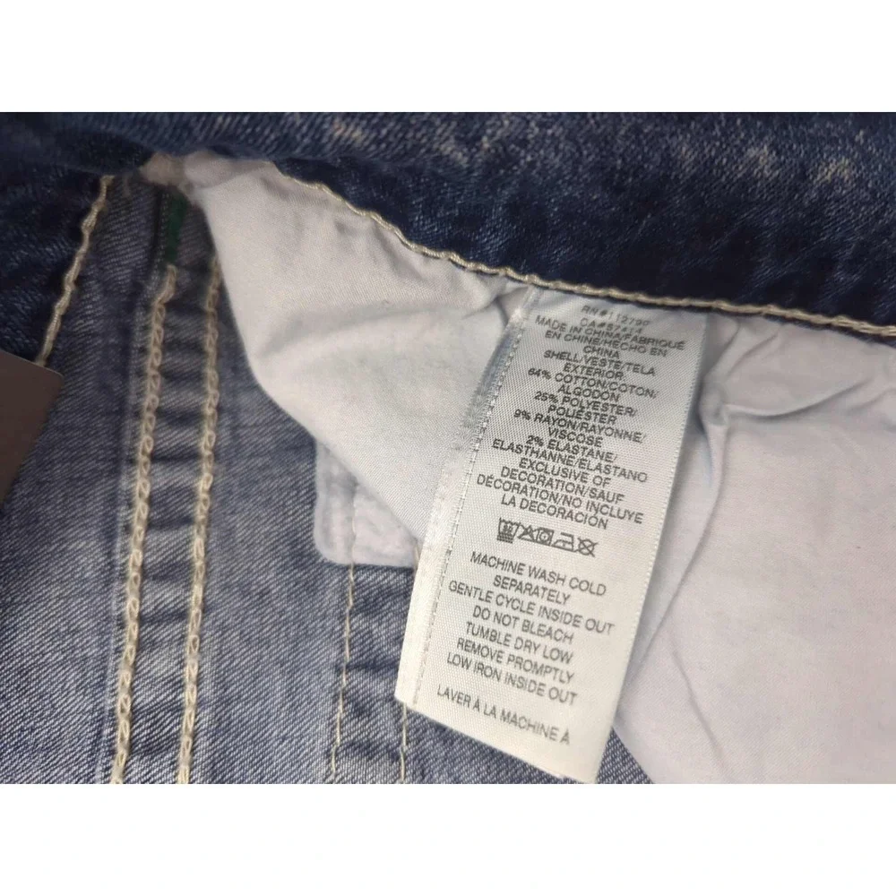 True Religion Jeans Mens 38x32 Denim High Rise‎ Ricky Relaxed Medium Muggy Wash